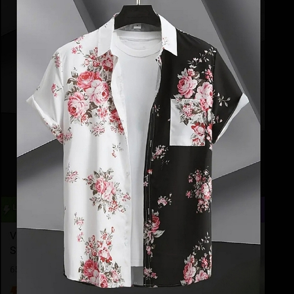 Floral shirt With Contrast Coloring
